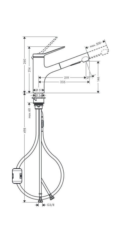 hansgrohe HG Einhebel-Spültischmischer Zesis M33 150, Ausziehbrause,