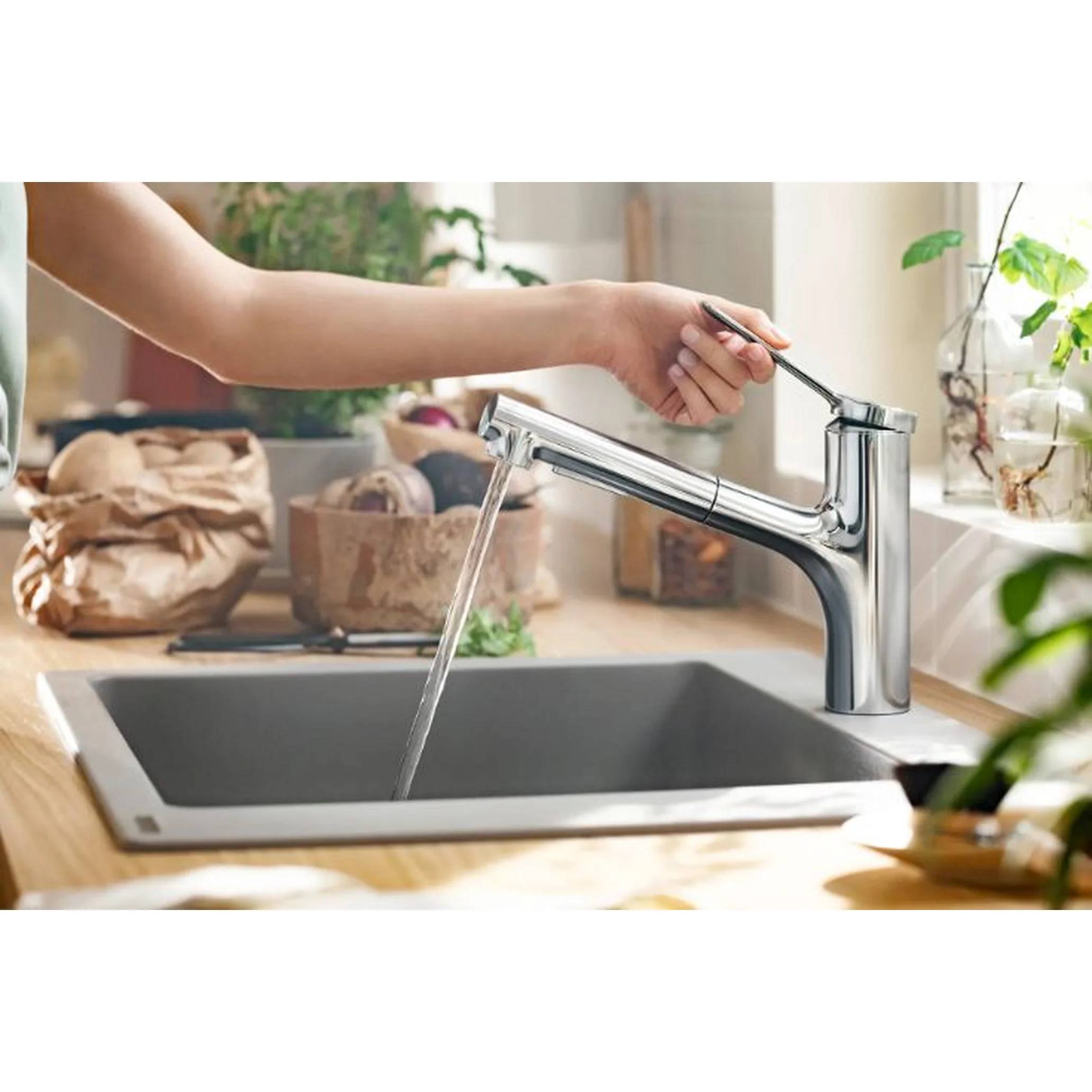hansgrohe Einhebel-Küchenmischer, Ausziehbrause, 150, Zesis M33, 2jet, Chrom, 1 Stk.