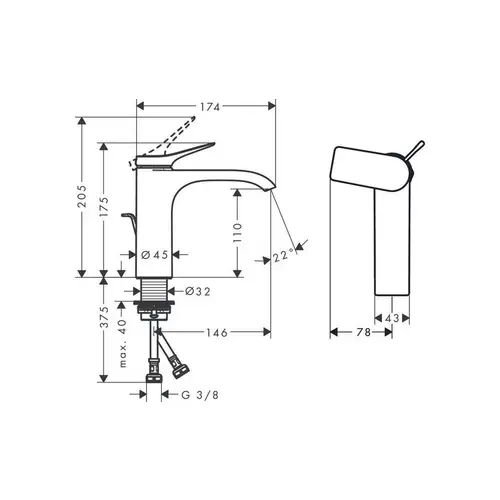 hansgrohe Einhebel-Waschtischmischer VIVENIS 110 mit hansgrohe Einhebel-Waschtischmischer VIVENIS 110 mit