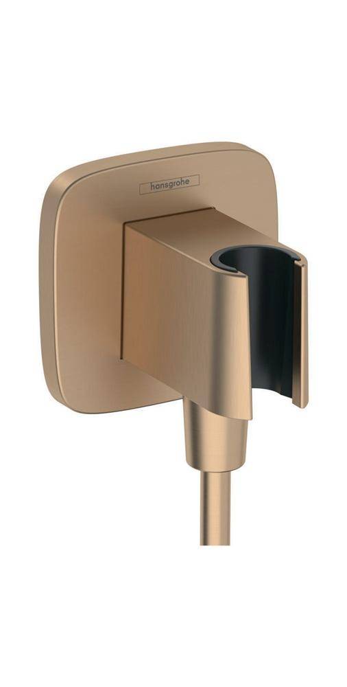 hansgrohe HG Wandanschluss FixFit Q mit Brausehalter brushed bronze