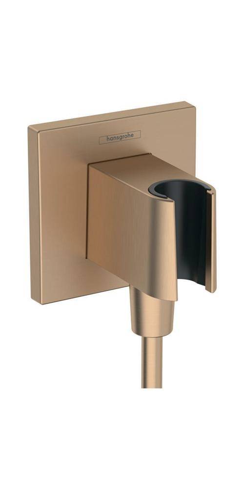 hansgrohe Wandanschluss FixFit E mit Brausehalter brushed bronze