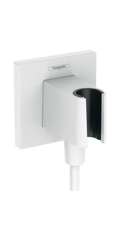 hansgrohe Wandanschluss FixFit E mit Brausehalter mattweiß mattweiß