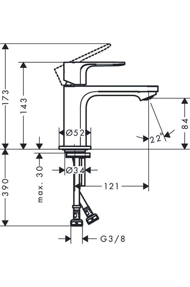 hansgrohe HG Einhebel-Waschtischmischer Rebris E 80 CoolStart o AG