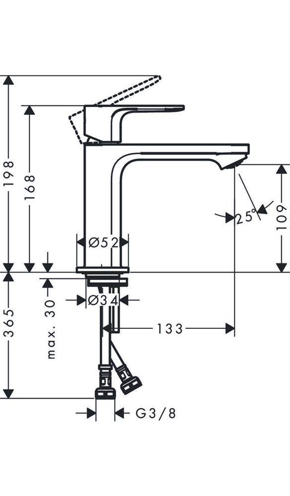 hansgrohe HG Einhebel-Waschtischmischer Rebris S 110 CoolStart o AG