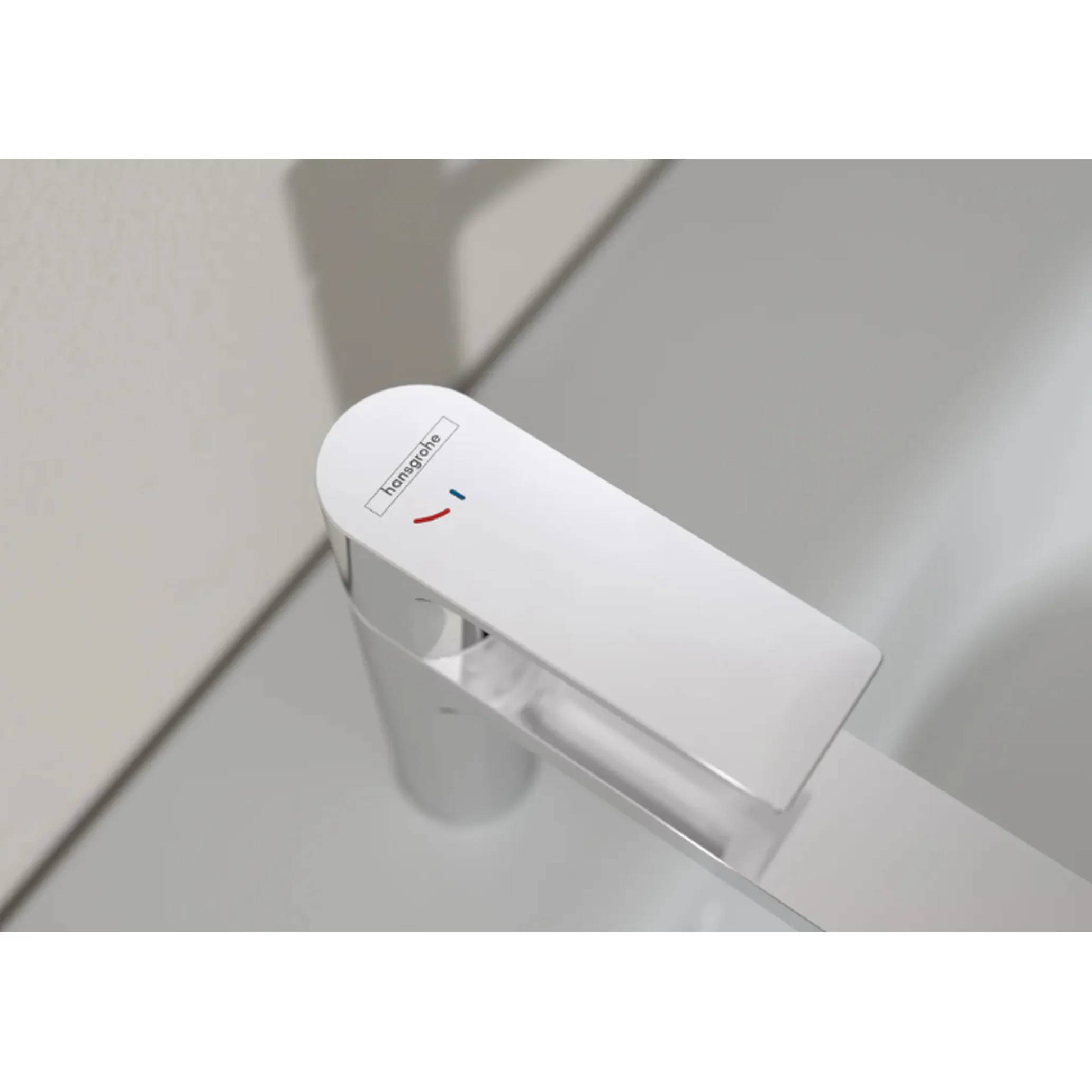 hansgrohe Einhebel-Waschtischmischer Rebris E 110 CoolStart ohne Zugstange, Chrom, 1 Stk.