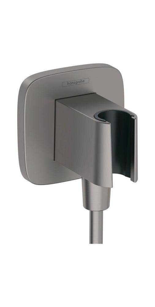 hansgrohe HG Wandanschluss FixFit Q mit Brausehalter brushed black