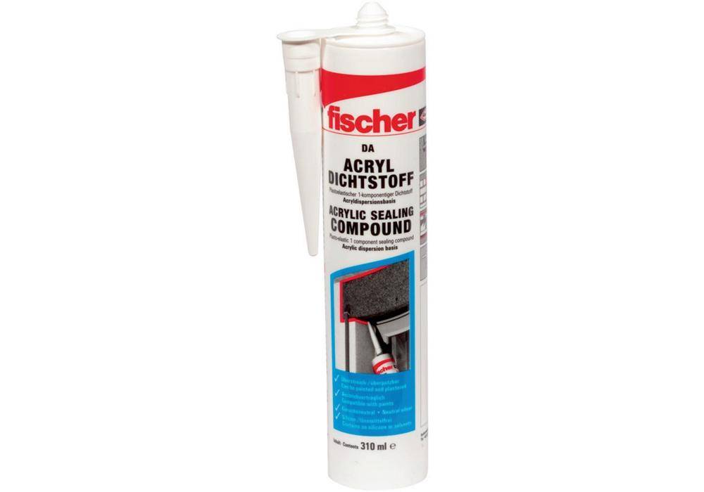 fischer Acryldichtstoff DA 310 ml wei