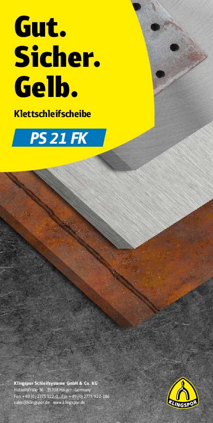 Haftschleifscheibe PS 21 FK 150mm K.40 f.INOX/STA/Metall ZK KLINGSPOR