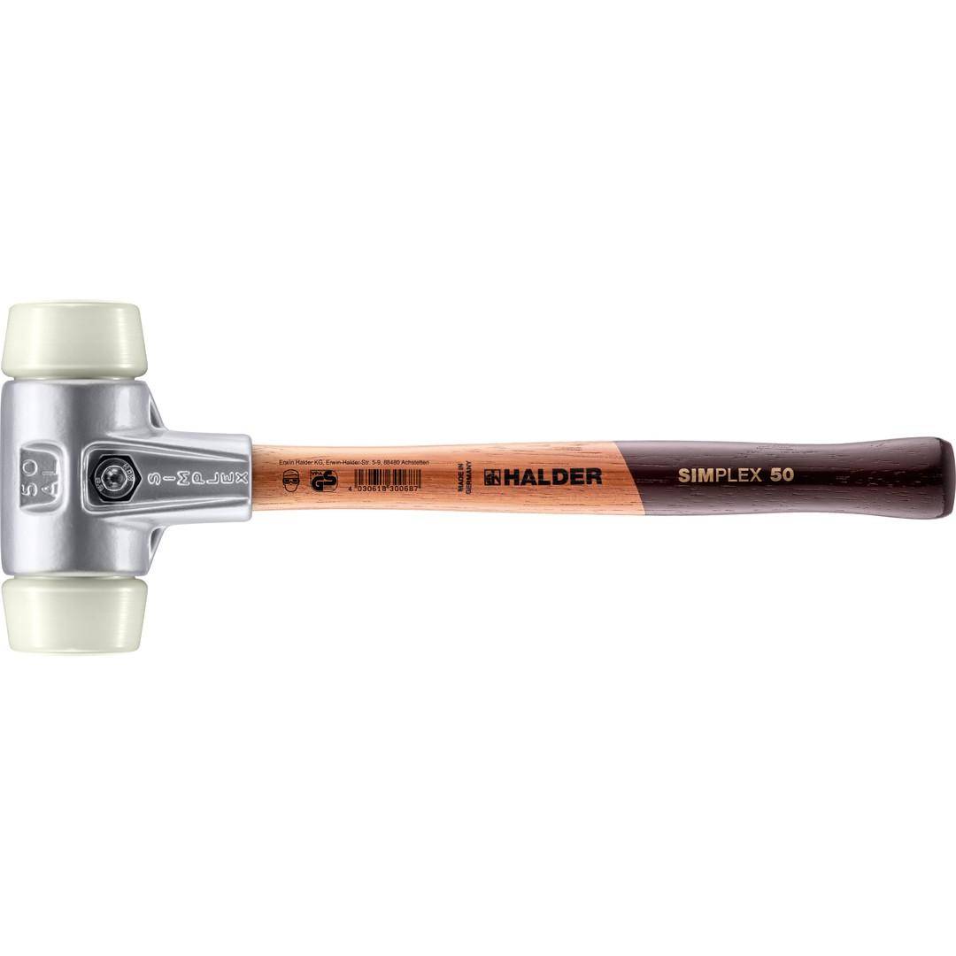 HALDER SIMPLEX-Schonhammer, Nylon; mit Aluminiumgehäuse und
