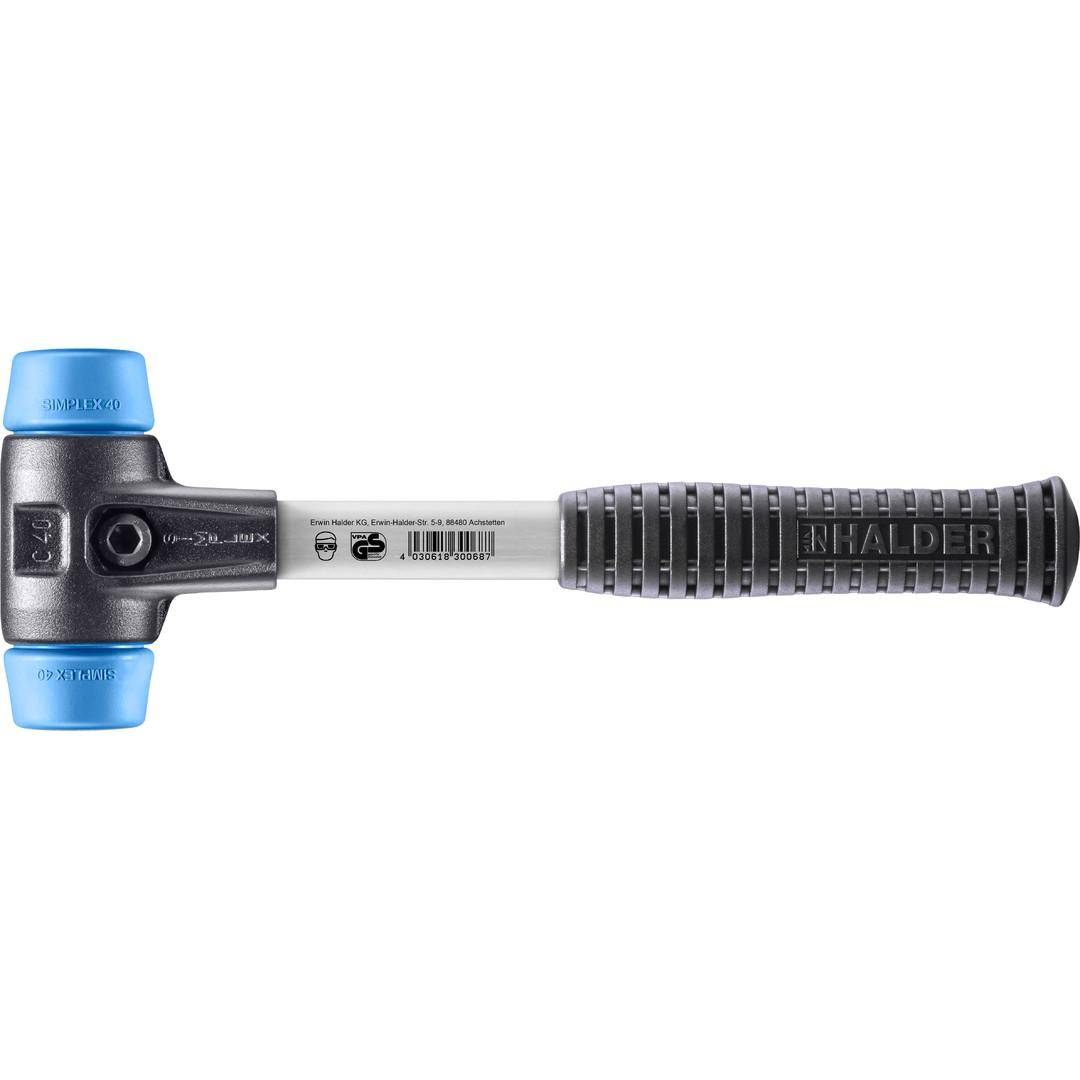 HALDER SIMPLEX-Schonhammer, TPE-soft; mit verstrktem Tempergussgehuse