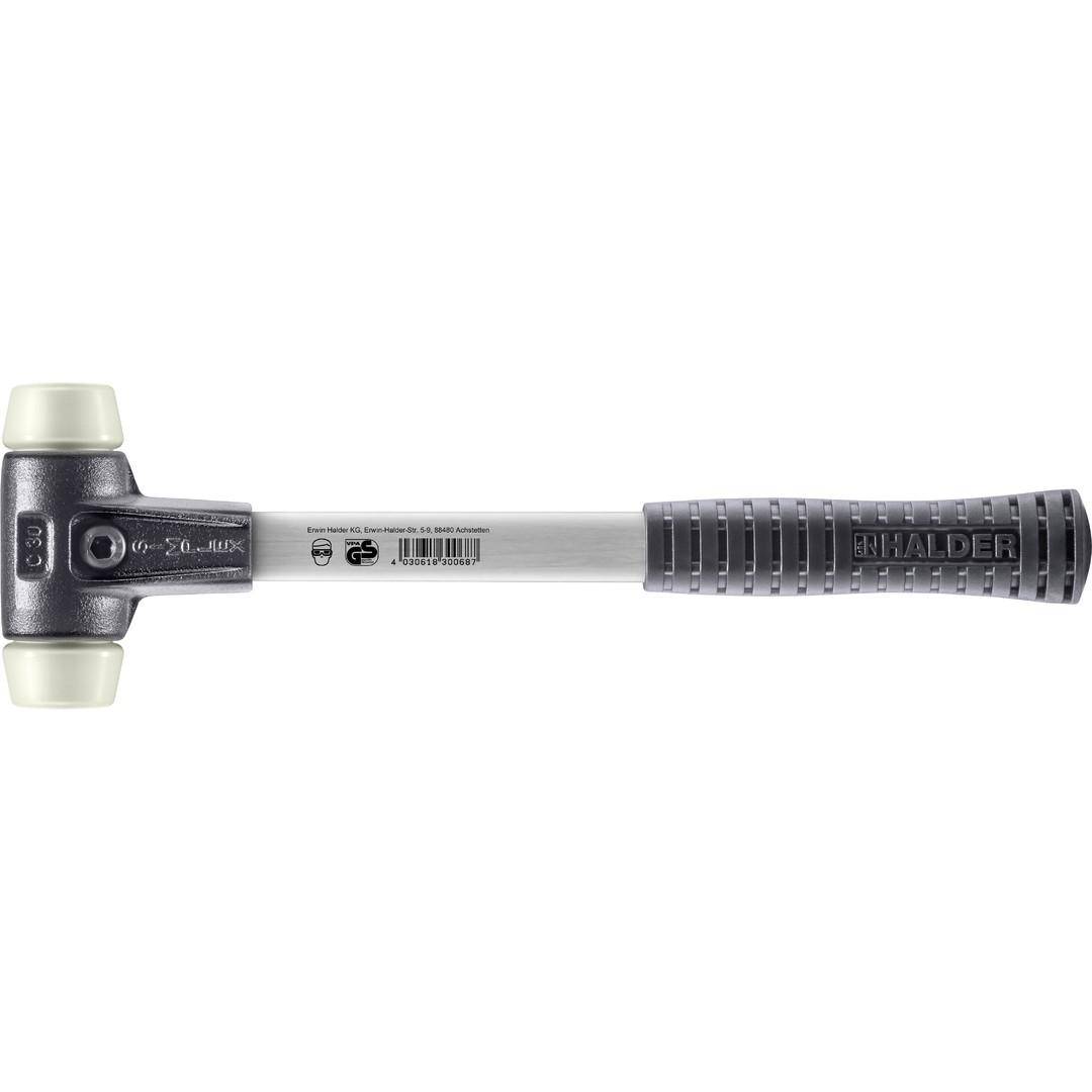 HALDER SIMPLEX-Schonhammer, Nylon; mit verstärktem Tempergussgehäuse