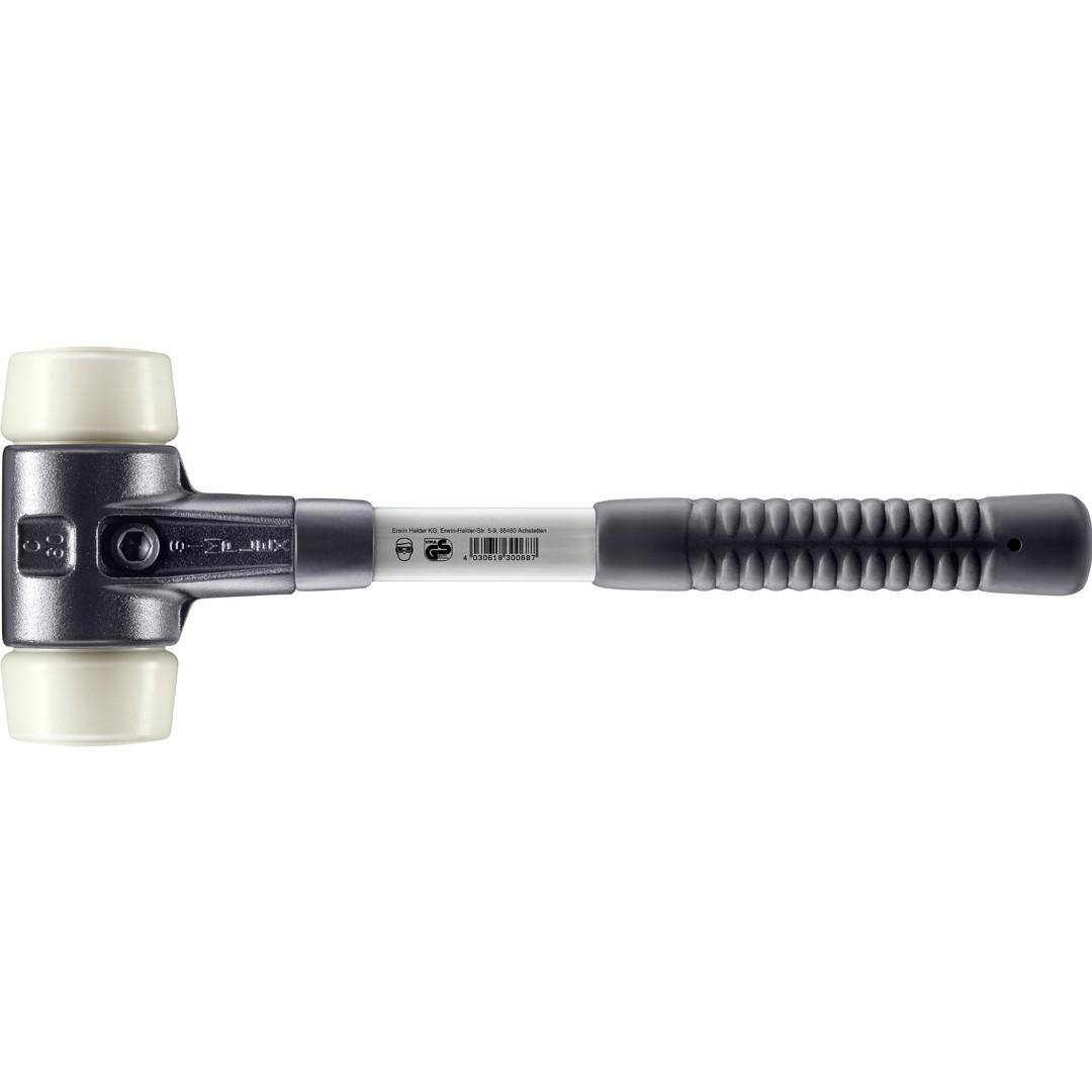 HALDER SIMPLEX-Schonhammer, Nylon; mit verstärktem Tempergussgehäuse