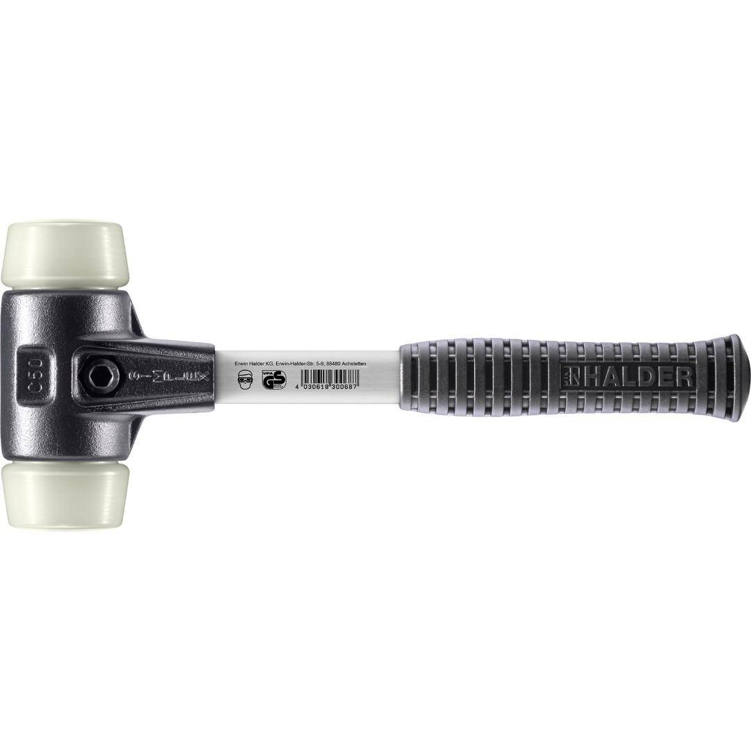 HALDER SIMPLEX-Schonhammer, Nylon; mit verstärktem Tempergussgehäuse