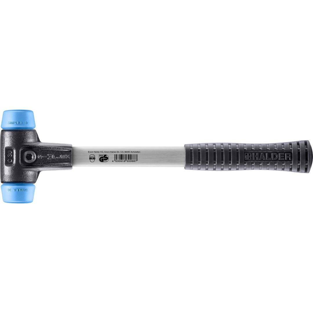 HALDER SIMPLEX-Schonhammer, TPE-soft; mit verstrktem Tempergussgehuse