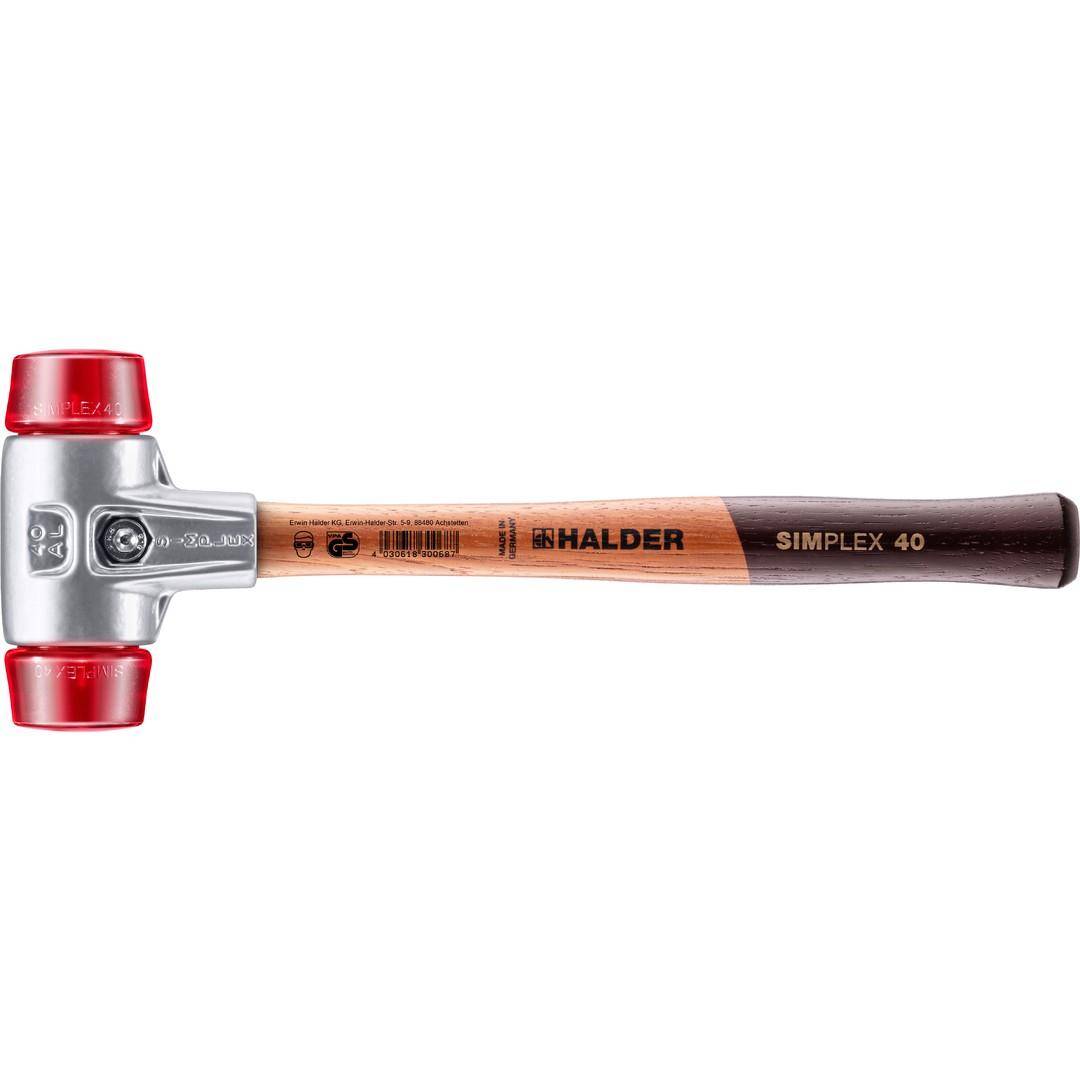 HALDER SIMPLEX-Schonhammer, Plastik; mit Aluminiumgehäuse und