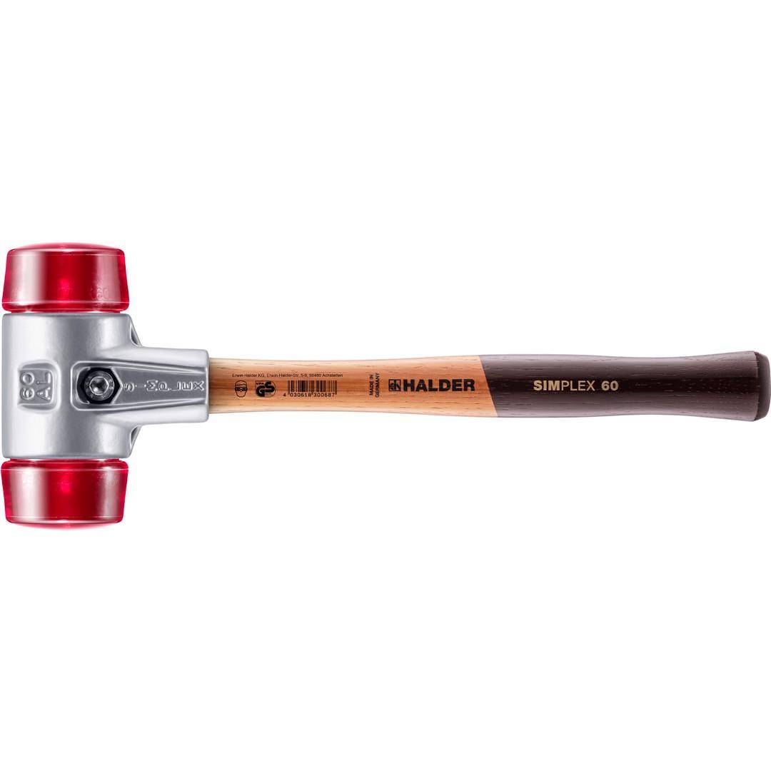 HALDER SIMPLEX-Schonhammer, Plastik; mit Aluminiumgehäuse und