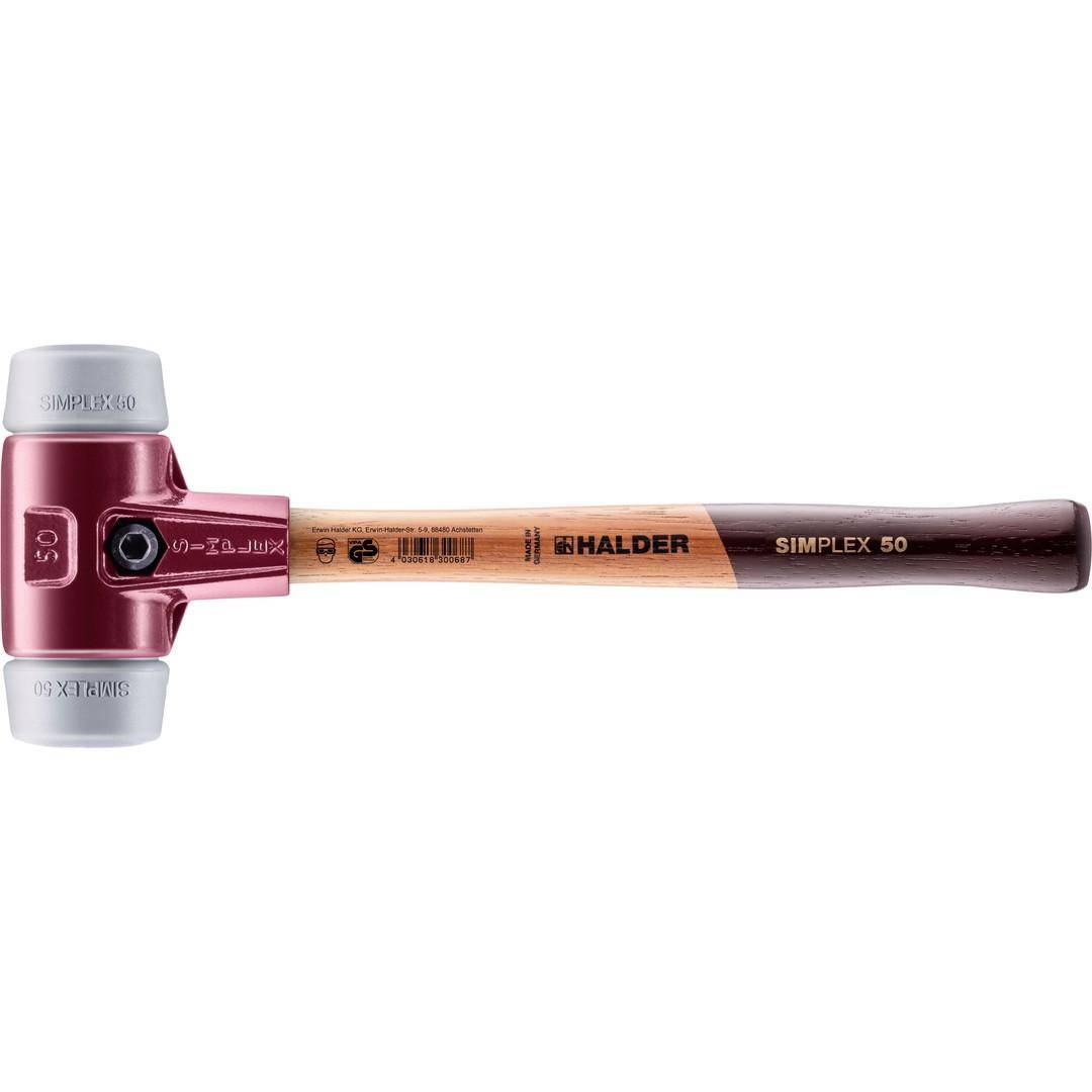 HALDER SIMPLEX-Schonhammer, TPE-mid; mit Tempergussgehäuse und
