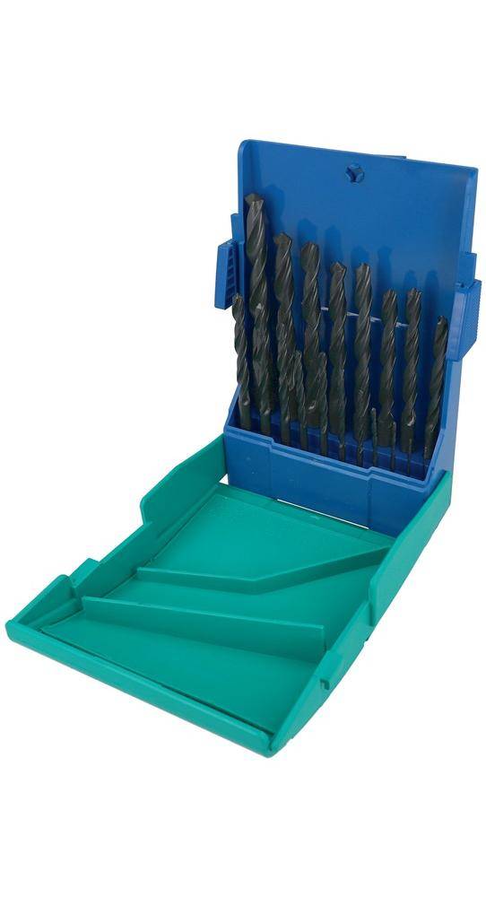 HELLER Spiralbohrersatz DIN 338 Typ RN 0901 19-tlg. D.1,0-10,0mm HSS