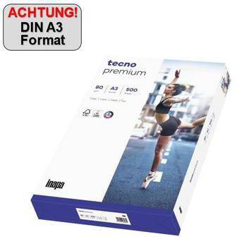 inapa tecno Kopierpapier Premium 2100011498 A3 80g 500 Bl./Pack.