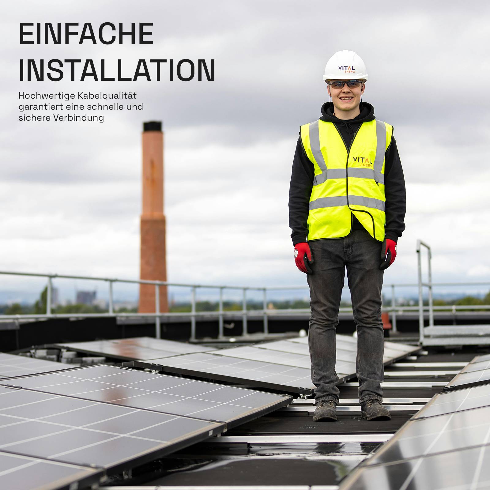 hb-digital Solarkabel 50m H1Z2Z2-K PV Kabel 4mm2 für Solaranlagen schwarz