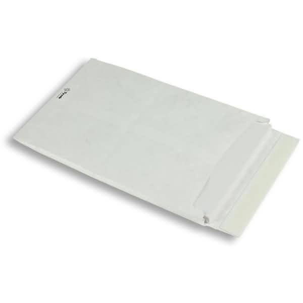 Faltentaschen Tyvek C4 Falte 20mm 55g/qm HK o. Fenster VE=100 St. weiß