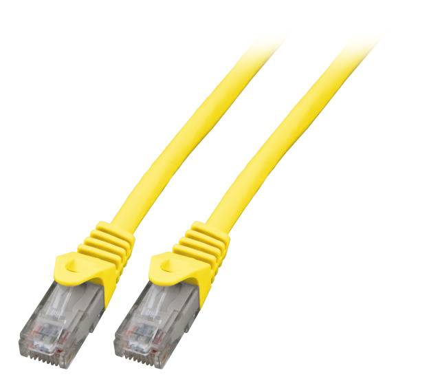 RJ45 Patchkabel Cat.5e U/UTP LSZH, CCA, AWG24/7, gelb 1m
