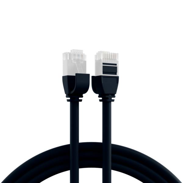 RJ45 Patchkabel Cat.6A U/UTP TPE -- 3,6mm ultraflex schwarz 2m Kupferverkabelung