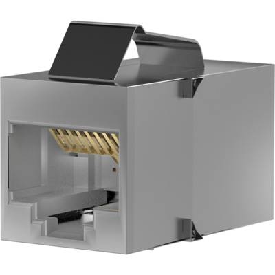 Keystone Einbauadapter RJ45 Bu/Bu -- STP, Cat.5e, Edelstahlgehäuse Kupferverkabelung + Adapter