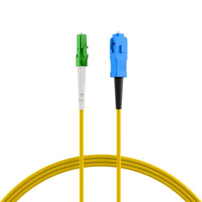 Simplex Patchkabel LC/APC-SC OS2 G657A2 -- 1m LSZH 3mm gelb Glasfaserverkabelung Glasfaser OS2