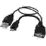 USB 2.0 Cable OTG A F Micro USB M with -- USB 30cm ,Black Multimedia USB USB Adapter