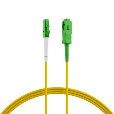 Simplex Patchkabel LC/APC-SC/APC OS2 G657A2 -- 1m LSZH 3mm gelb Glasfaserverkabelung Glasfaser OS2