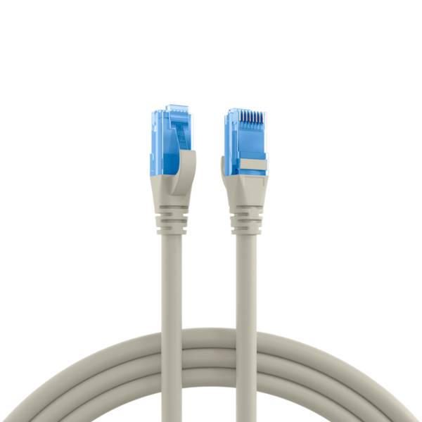 RJ45 Patchkabel Cat.6A U/UTP LSZH -- Premium 500MHz grau 5m Kupferverkabelung