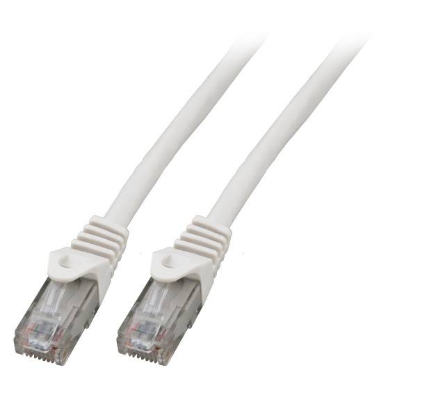 RJ45 Patchkabel Cat.5e U/UTP LSZH, CCA, AWG24/7, weiß 15m
