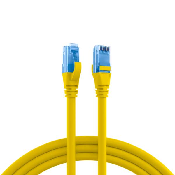 RJ45 Patchkabel Cat.6A U/UTP LSZH -- Premium 500MHz gelb 7,5m SALE Kupferverkabelung