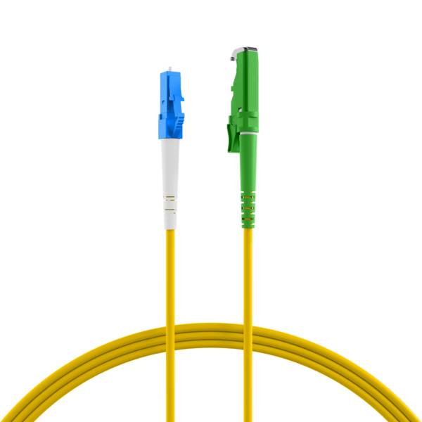 Simplex Patchkabel E2000®/APC-LC OS2 G657A1 -- 10m LSZH 3mm gelb Glasfaserverkabelung Glasfaser OS2