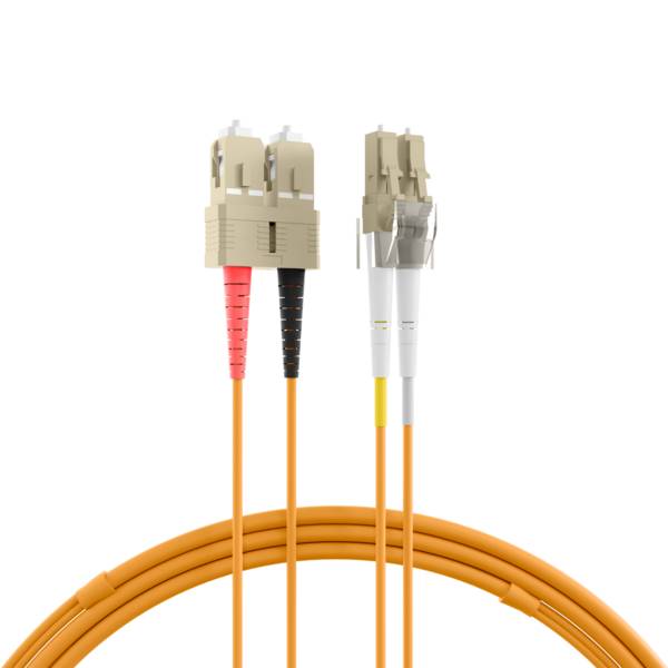 Duplex Patchkabel Flat-Twin LC-SC OM2 -- 40m LSZH 3x5mm orange SALE Glasfaserverkabelung 50/125Âµm,