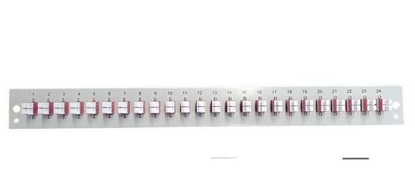 Bestückte Frontblende mit 24 x LC Duplex -- Kupplung OM4, schwarz Glasfaserverkabelung Glasfaser 19