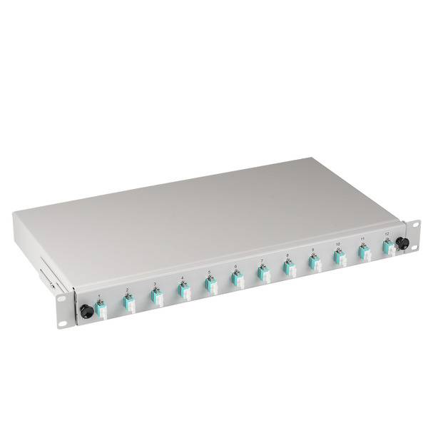 Spleißbox LC 50/125µ OM3 ausziehbar, 12 -- Pigtails / 6 Kupplungen Glasfaserverkabelung Glasfaser