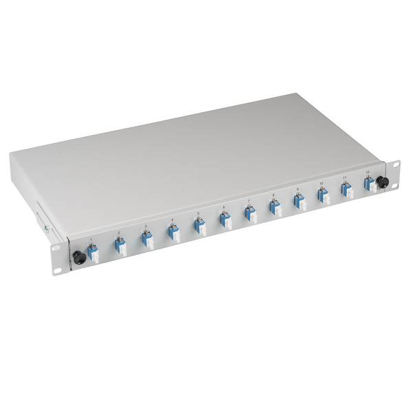 Spleißbox LC 9/125µ OS2 ausziehbar, 12 -- Pigtails / 6 Kupplungen Glasfaserverkabelung Glasfaser