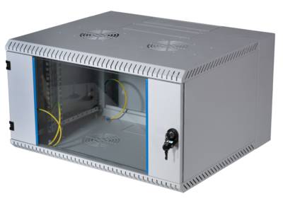 19 Wandgehäuse 9HE, schwenkend -- 2-teilig, RAL7035, Tiefe 600 mm Netzwerk- und Serverschränke