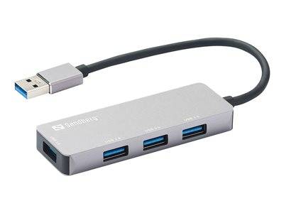 SANDBERG USB-A Hub 1xUSB3.0+3x2.0 SAVER Eingabe / Ausgabe Dockingstations und Hubs