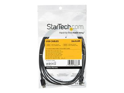 STARTECH 2m USB C Kabel - Schwarz Audio, Video, Display & TV Optionen & Zubehör Videoadapter &