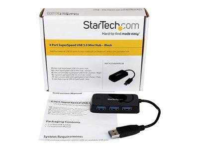 STARTECH ST4300MINU3B 4 Port SuperSpeed Eingabe / Ausgabe Dockingstations und Hubs
