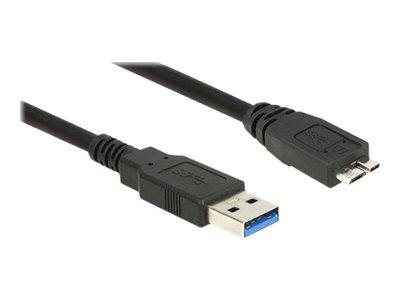 DELOCK USB Kabel USB3.0 A -> Micro-B St/St 1.50m schw Multimedia-Technik USB-Kabel