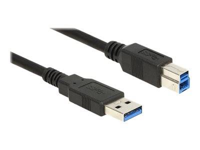 DELOCK USB Kabel USB3.0 A -> B St/St 0.50m schwarz Multimedia-Technik USB-Kabel