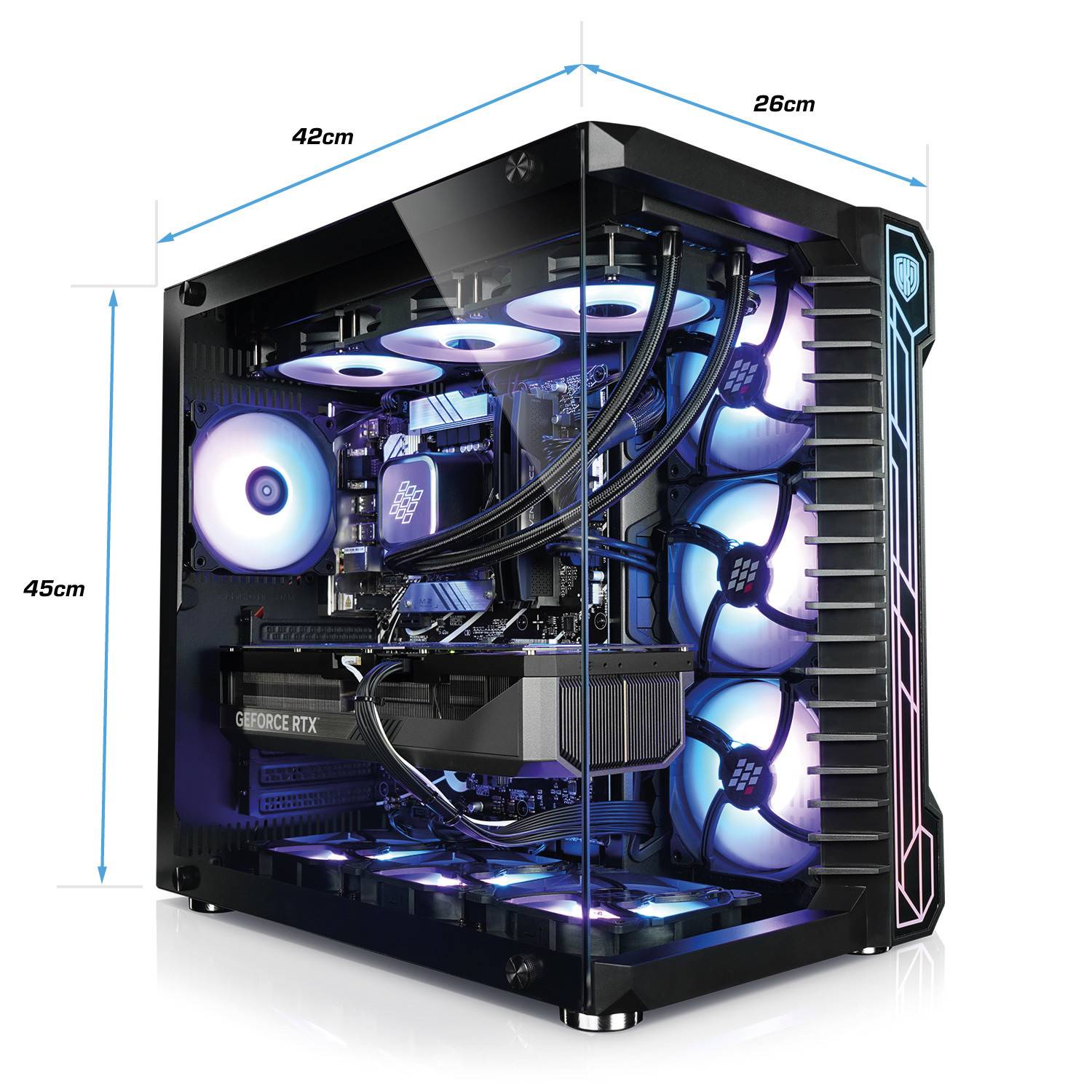 Kiebel Gaming PC Panorama XL 14 Intel Core i5-14600KF, 32GB DDR5, NVIDIA RTX 5070 Ti 16 GB, 1TB SSD, WLAN, Windows 11