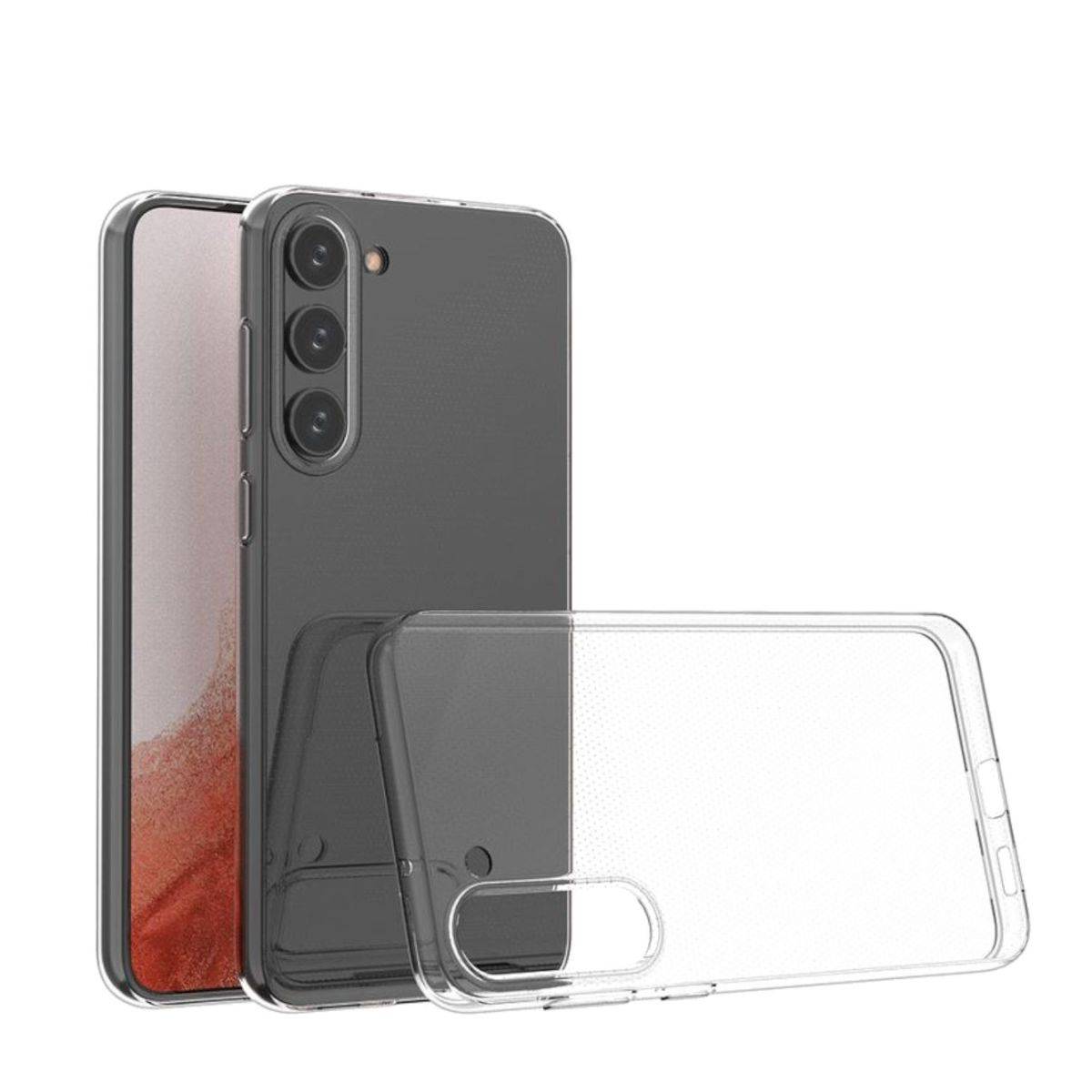 Für Samsung Galaxy S23 Plus Silikoncase TPU Schutz Transparent Handy Tasche Hülle Cover Etui Zubehör Neu