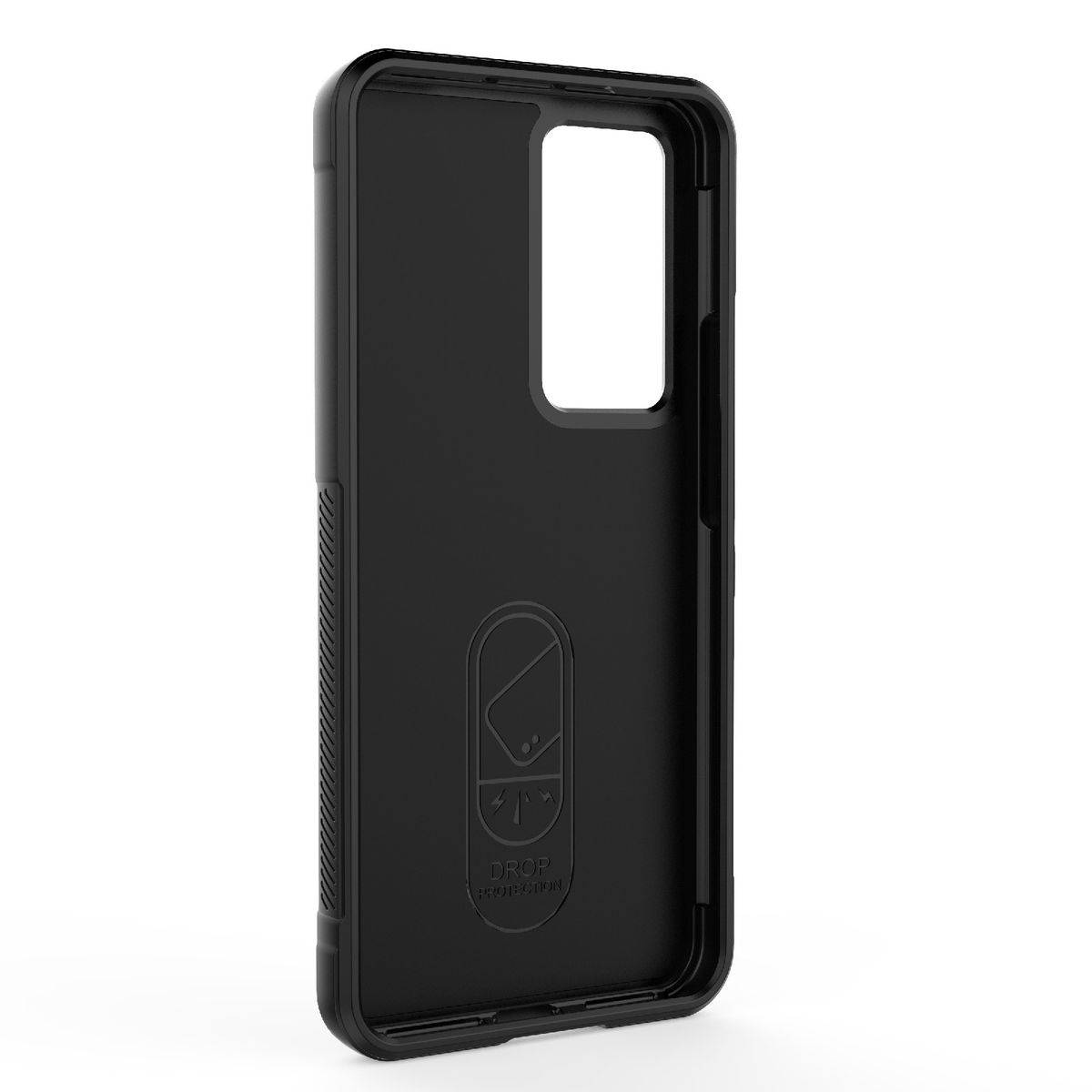 Für Xiaomi 12T / 12T Pro TPU / PC Design Magic Shield + Flanell Cover Handy Tasche Hülle Schutz Etuis Schwarz Neu