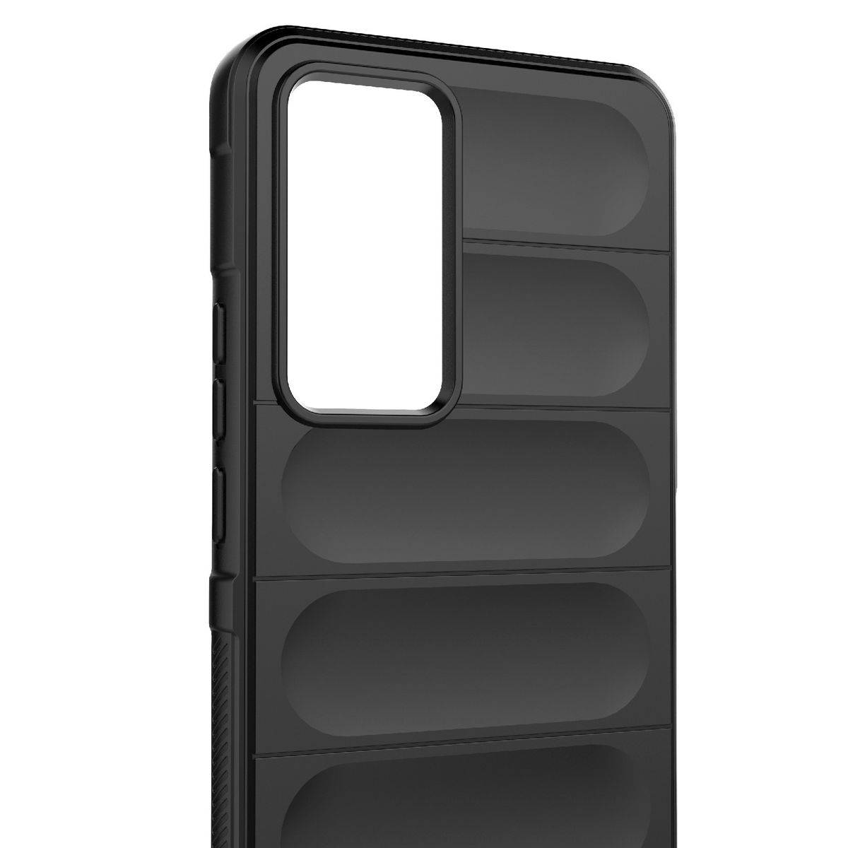 Für Xiaomi 12T / 12T Pro TPU / PC Design Magic Shield + Flanell Cover Handy Tasche Hülle Schutz Etuis Schwarz Neu
