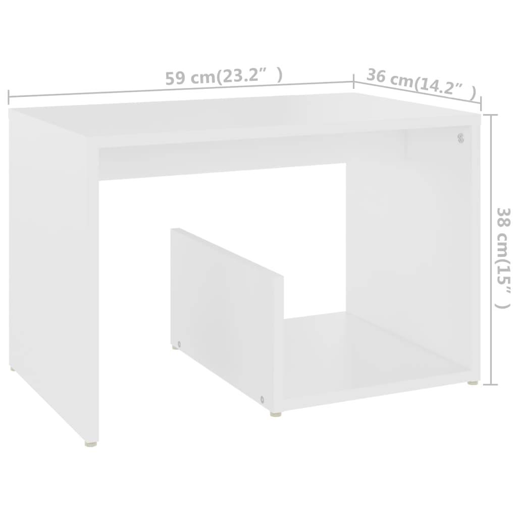 vidaXL Beistelltisch Weiß 59x36x38 cm Holzwerkstoff